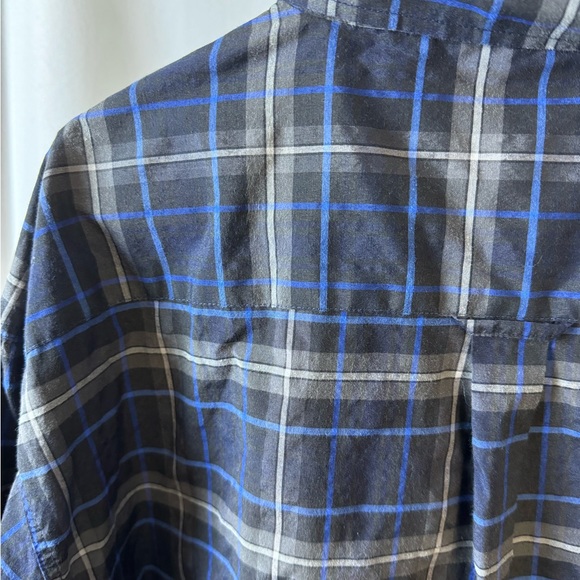 Walnut Creek Size XL Long SLEEVE COTTON BLEND‎ Blue/Gray Plaid Button Down Shirt - Picture 9 of 11